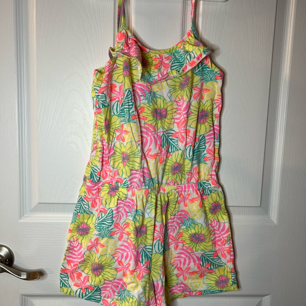 Extremely Me Girls Floral Ruffle Romper 14/16